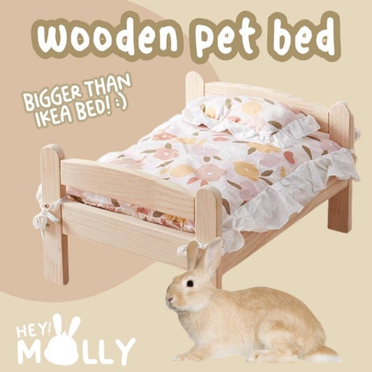 Wooden Pet Bed for Rabbits bigger than IKEA Doll Bed
